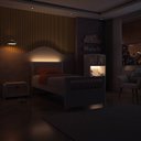 Ver mais imagens de Cama Solteiro Evolutiva Wave Juvenil em Rattan com LED Casatema MadeiraOriginals Branco/Marrom