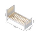 Ver imagem 6 de Cama Solteiro Evolutiva Wave Juvenil em Rattan com LED Casatema MadeiraOriginals Branco/Marrom