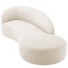 Divã Recamier Orgânico França 140cm Lado Direito Bouclé - 9