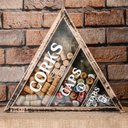 Ver imagem 4 de Quadro Triângulo Porta Rolhas Porta Tampinhas Porta Anel