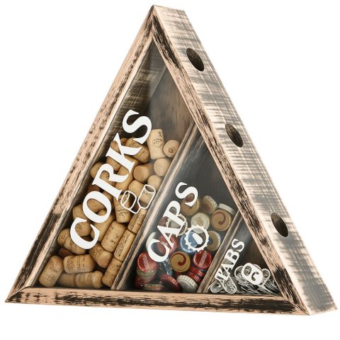 Quadro Triângulo Porta Rolhas Porta Tampinhas Porta Anel