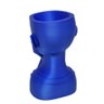 Rosto Enfeite Decoração Impressão 3d Porta Objeto Vaso 14 Cm Sala Azul Metálico - 4