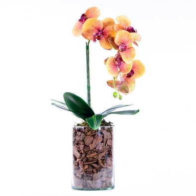 Arranjo Centro de Mesa de Orquídea Branca 3D | MadeiraMadeira