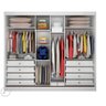 Guarda Roupa Casal Diamond 3 Portas Espelhadas 8 Gavetas - Branco - Móveis Novo Horizonte - 2