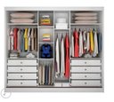 Ver imagem 3 de Guarda Roupa Casal Diamond 3 Portas Espelhadas 8 Gavetas - Branco - Móveis Novo Horizonte