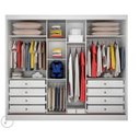 Ver imagem 2 de Guarda Roupa Casal Diamond 3 Portas Espelhadas 8 Gavetas - Branco - Móveis Novo Horizonte