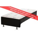 Ver imagem 2 de Cama Box c/Auxiliar Conjugado Solteiro: Colchão Ortopédico Courano Nero Black (88x188) Ortobom