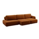 Ver imagem 2 de Sofá Decorativo Santiago 4 Lugares 312cm Sala de Estar Retrátil Modulado Bouclê Terracota G89 - Gran
