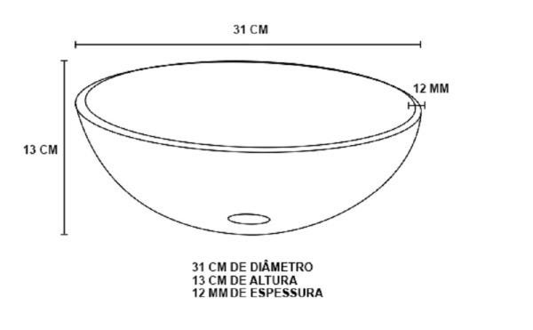 GABINETE DE VIDRO 40CM AP COM CUBA REDONDA - MARROM EK - 3