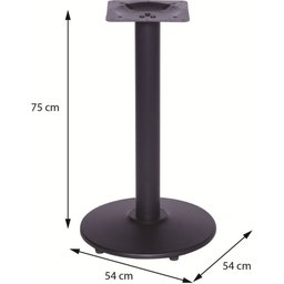 Base de Mesa de Jantar Central Imperatriz em Aço Carbono - 4