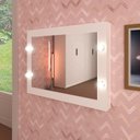 Ver imagem 1 de Penteadeira Espelho Suspensa Branca Pe2006 Tecnomobili