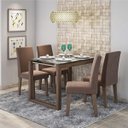 Ver imagem 1 de Conjunto Sala de Jantar Mesa Anita 4 Cadeiras Milena Cimol