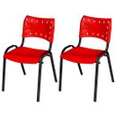 Ver imagem 2 de Cadeira Iso Base Preto Escola, Escritório - Kit 2 Un