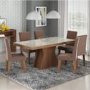 Ver imagem 1 de Conjunto Sala de Jantar Mesa Olivia 6 Cadeiras Milena Cimol