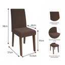 Ver imagem 4 de Conjunto Sala de Jantar Mesa Olivia 6 Cadeiras Milena Cimol