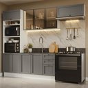 Ver imagem 1 de Cozinha Completa Vik 9 Portas 3 Gavetas MDP 270cm Madesa