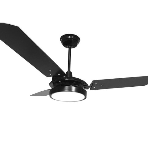 Ventilador de Teto Valen Led 18w Preto Pás Pretas Ventex