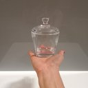 Ver imagem 7 de Potiche Decorativo de Vidro Transparente 11x8x8cm Tampa Enfeite Sala Mesa