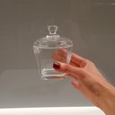 Ver imagem 6 de Potiche Decorativo de Vidro Transparente 11x8x8cm Tampa Enfeite Sala Mesa