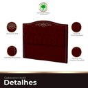 Ver imagem 2 de Cabeceira Casal Estofada para Cama Box Maitê Veludo Cor Marsala