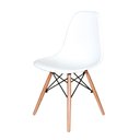 Ver imagem 3 de Cadeiras Eiffel Eames Dsw Branca Base Madeira