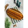 Tábua Saladeira Oval de Servir P – Madeira de Teca 45x25x2cm - 2