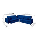 Ver imagem 2 de Sofá Milão 2.50mx3.75m de Canto, Retrátil e Reclinável - Azul