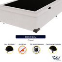 Ver imagem 2 de Cama Box Baú Casal Bipartida Sintético Branco