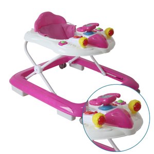 Andador para Bebê Infantil 3 Alturas Trava de Segurança Primeiro Passos com Som Luzes até 10kg 6 Mes