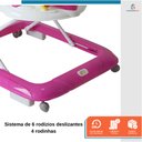 Ver imagem 5 de Andador para Bebê Infantil 3 Alturas Trava de Segurança Primeiro Passos com Som Luzes até 10kg 6 Mes
