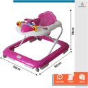 Ver imagem 2 de Andador para Bebê Infantil 3 Alturas Trava de Segurança Primeiro Passos com Som Luzes até 10kg 6 Mes