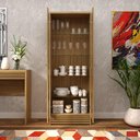 Ver mais imagens de Cristaleira Amêndoa com 2 Portas e Prateleira em Vidro Cr6002 Tecnomobili
