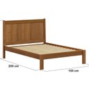 Ver imagem 3 de Cama de Casal em Madeira Maciça Modena Marrom/Amêndoa