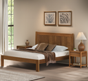 Ver imagem 1 de Cama de Casal em Madeira Maciça Modena Marrom/Amêndoa