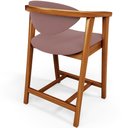Ver imagem 7 de Kit 05 Banquetas Baixa para Cozinha Sala Jantar Bancada Cecília L02 Suede Rosê - Lyam Decor