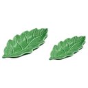 Ver imagem 1 de Conjunto Prato Folha em Cerâmica 2 Peças Mart Collection