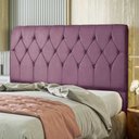 Ver imagem 6 de Cabeceira Estofada Box Casal Málaga 1,40cm Vamfer Estofados Suede Marrom