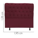 Ver imagem 3 de Cabeceira Estofada Cama Box King 195cm París Suede Bordo- Mabe Magazine