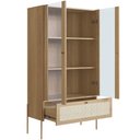 Ver imagem 6 de Cristaleira para Sala de Jantar 2 Portas Industrial Indy A03 Hanover Dourado - Lyam Decor