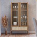 Ver imagem 2 de Cristaleira para Sala de Jantar 2 Portas Industrial Indy A03 Hanover Dourado - Lyam Decor