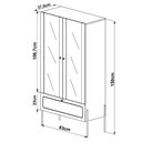 Ver imagem 5 de Cristaleira para Sala de Jantar 2 Portas Industrial Indy A03 Hanover Dourado - Lyam Decor