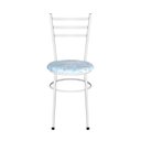 Ver imagem 3 de 2 Cadeiras para Mesa Epoxi Branca Assento Floral:floral Gelo