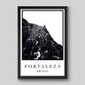Quadro Mapa Fortaleza - 60x40cm - Moldura Padrão Preto - 1