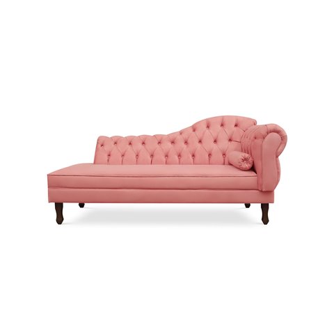 Divã Cancun 160 cm Esquerdo Rosa
