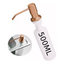 Ver imagem 2 de Dispenser Detergente Rose Gold Dourado Embutido Porta Sabonete de Embutir 500 Ml - Demima