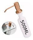 Ver imagem 2 de Dispenser Detergente Rose Gold Dourado Embutido Porta Sabonete de Embutir 500 Ml - Demima