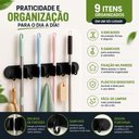 Ver imagem 7 de Suporte Organizador de Parede Porta Vassoura Rodos Cabos Ganchos Multiuso Plástico Resistente