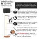 Ver imagem 5 de Luminária Salone Champanhe Preta Base Fio Aço Soft Embutido