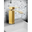 Ver imagem 7 de Torneira Banheiro Cascata Monocomando Misturador Baixa Gold Dourada