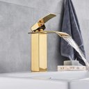 Ver imagem 6 de Torneira Banheiro Cascata Monocomando Misturador Baixa Gold Dourada